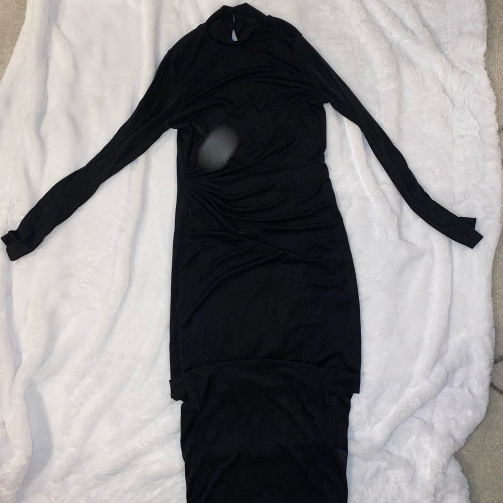 Sheer See Through Black Dress